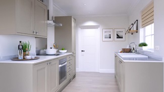 Elmbridge Inframe Pebble Galley Kitchen