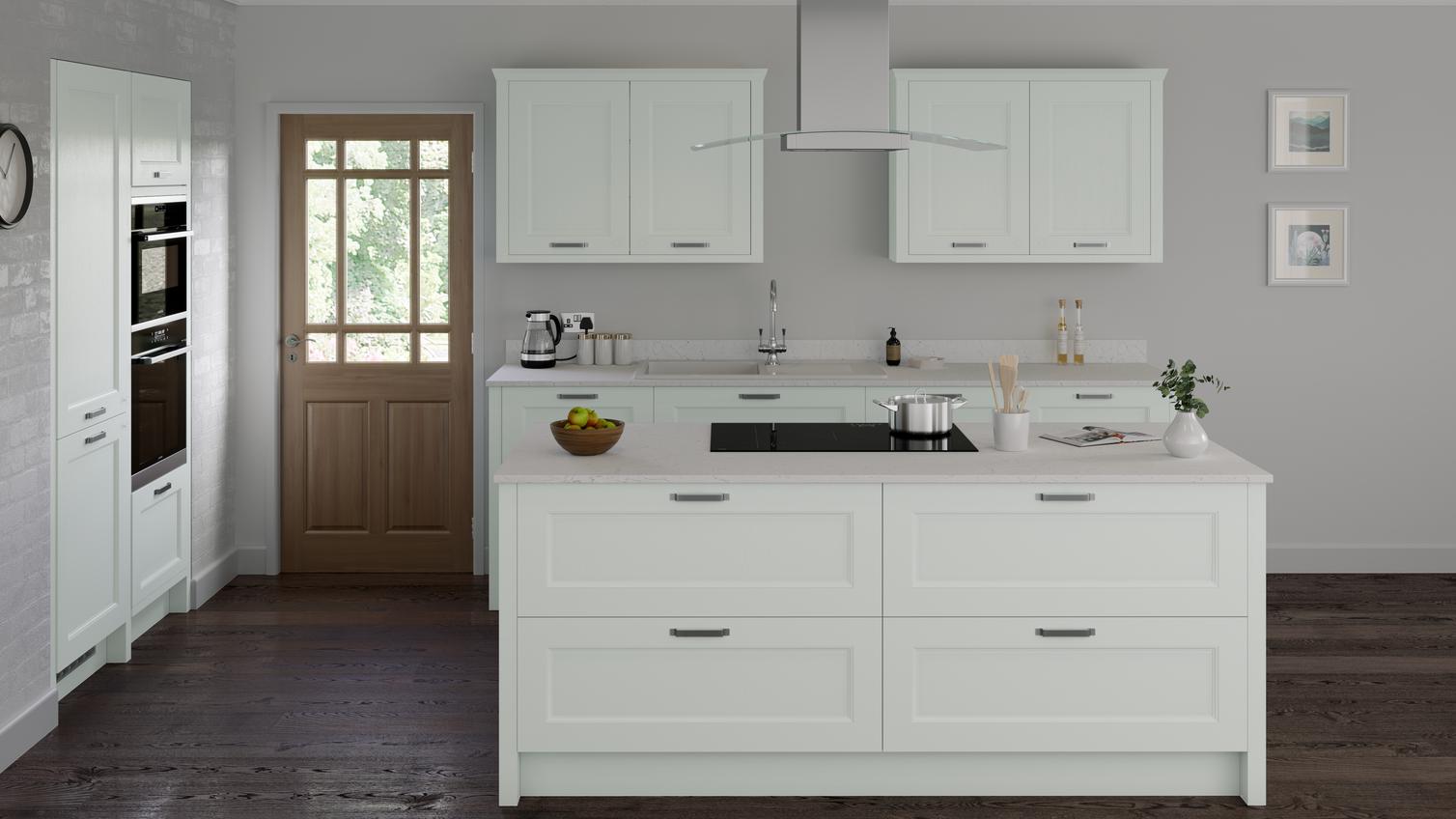 Elmbridge Paintable Blue EKES Island Main Set Shot