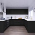 Elmbridge Paint To Order Black EKES U Shape Kitchen Set