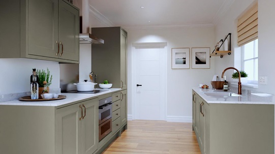 Elmbridge Estate Green Inframe EKES Galley