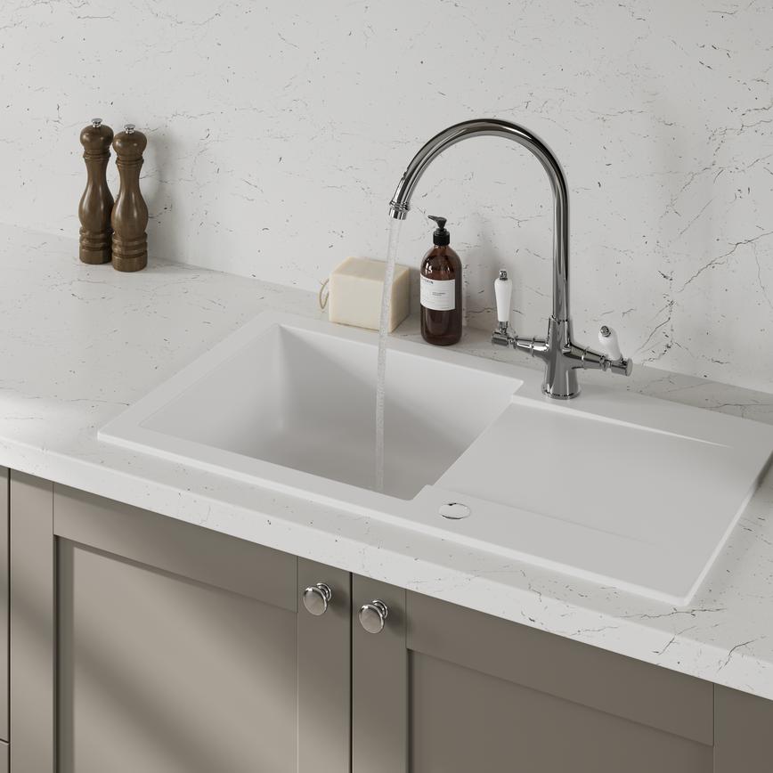 Witney Croft Grey Sink And Tap 