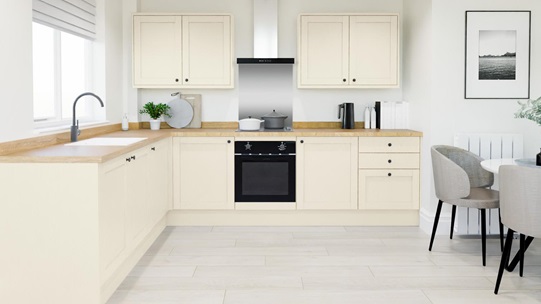 Allendale Antique White EKES L Shaped Main Set Shot