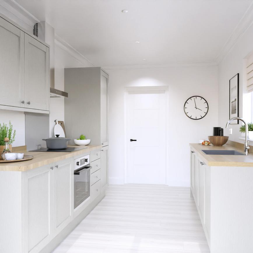 Allendale Dove Grey EKES Galley Main Set Shot