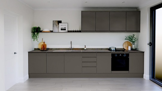 Clerkenwell Super Matt Slate Grey EKES Single Wall Main Set Shot