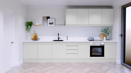 Clerkenwell Gloss White EKES Single Wall Main Set Shot