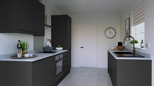 Clerkenwell Gloss Charcoal EKES Galley