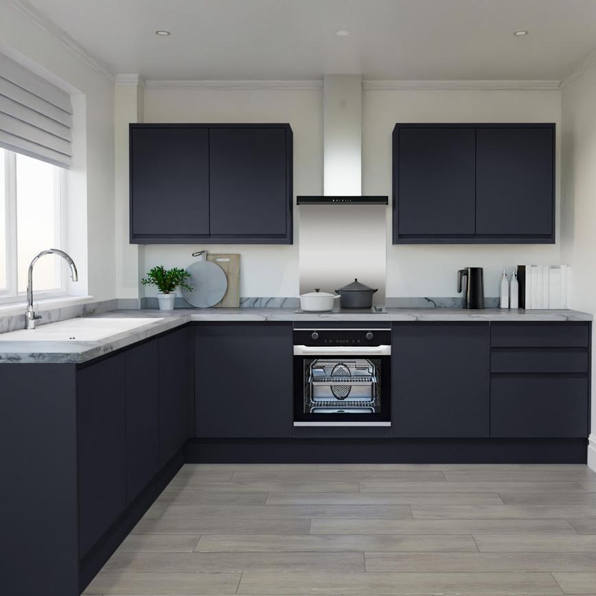 Clerkenwell Super Matt Navy EKES L Shaped Main Set Shot