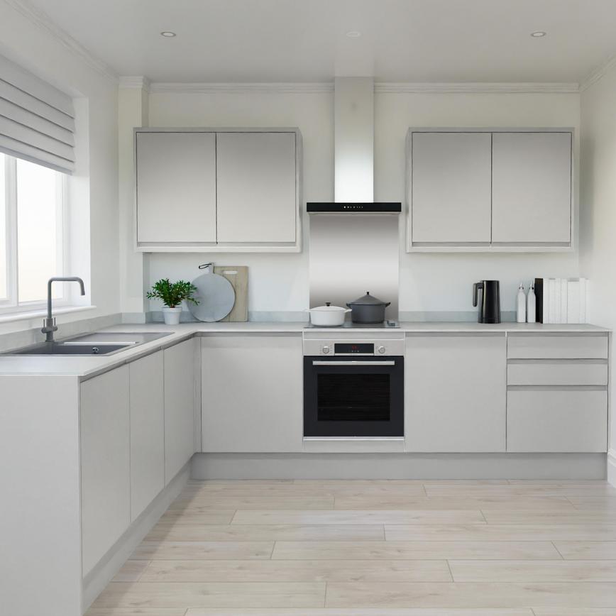 Clerkenwell Super Matt Dove Grey Handleless L Shaped