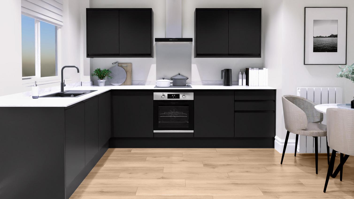 Clerkenwell Super Matt Black EKES L Shaped