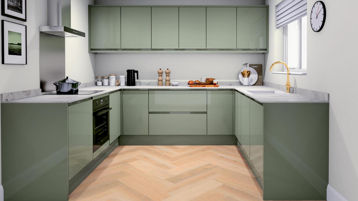 Clerkenwell Gloss Reed Green EKES U Shape