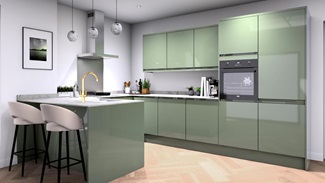 Clerkenwell Gloss Reed Green EKES Peninsula