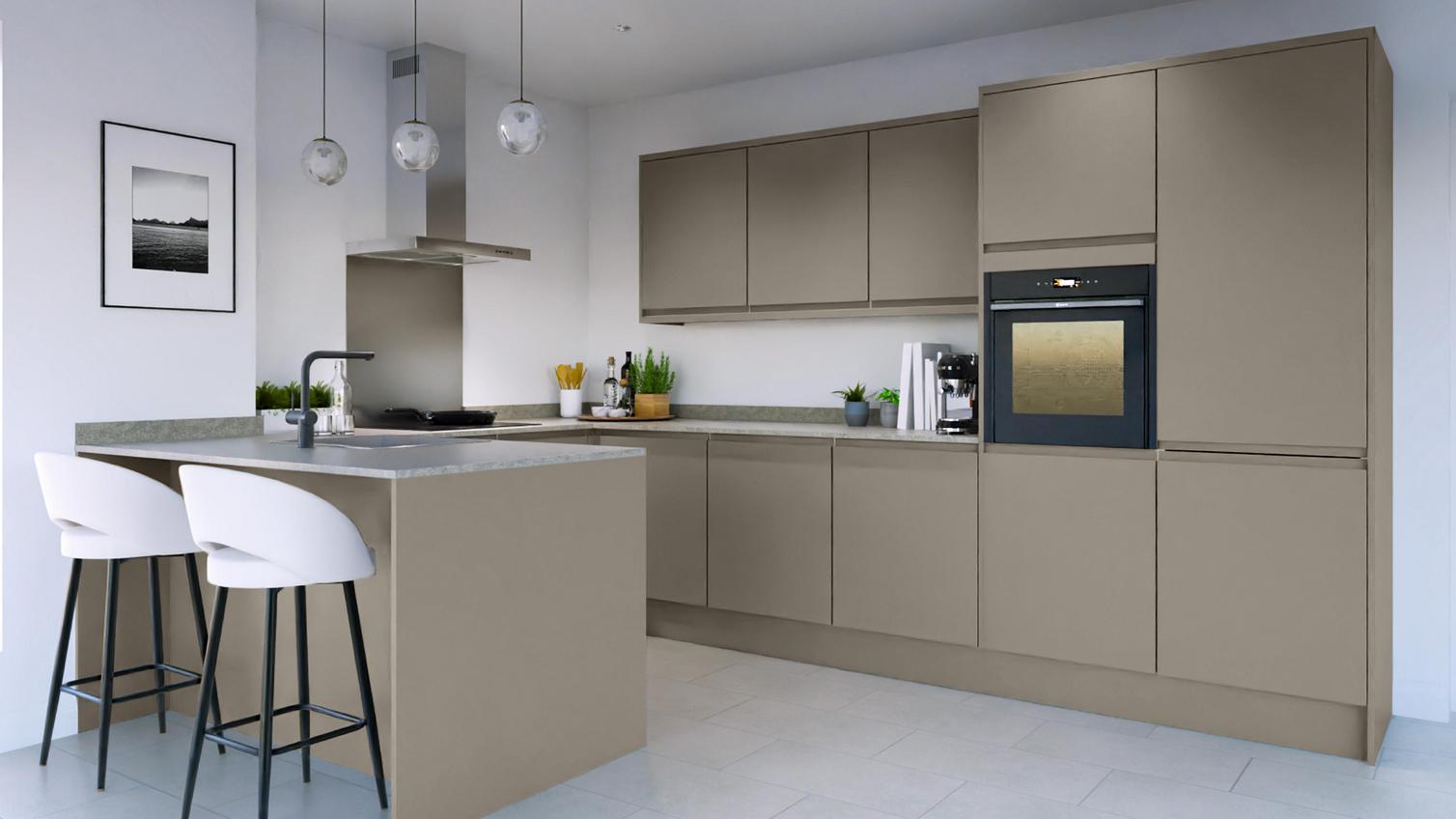 Clerkenwell Gloss Sand Grey EKES Peninsula