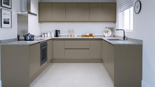 Clerkenwell Gloss Sand Grey EKES U Shaped