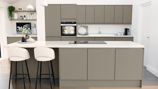 Clerkenwell Super Matt Sand Grey EKES Island