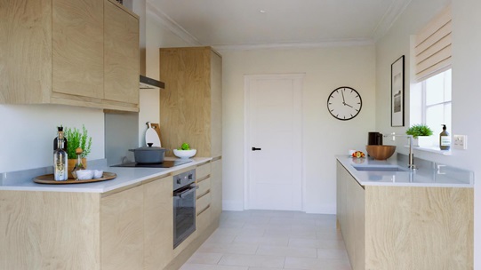 Clerkenwell Standard Natural Oak EKES Set Shot Galley CAD