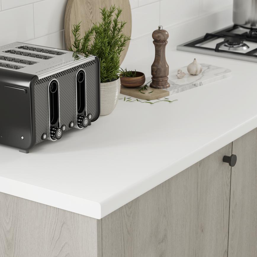 Greenwich Light Grey Oak Worktop Corner
