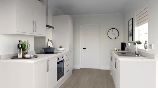 Greenwich Dove Grey EKES Galley Main Set Shot