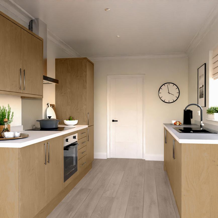 Greenwich Standard Natural Oak EKES Galley
