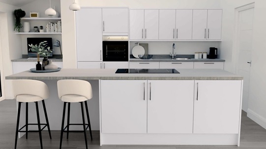 Greenwich Standard White EKES Island