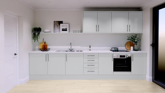 Greenwich Gloss Dove Grey EKES Single Wall Main Set Shot