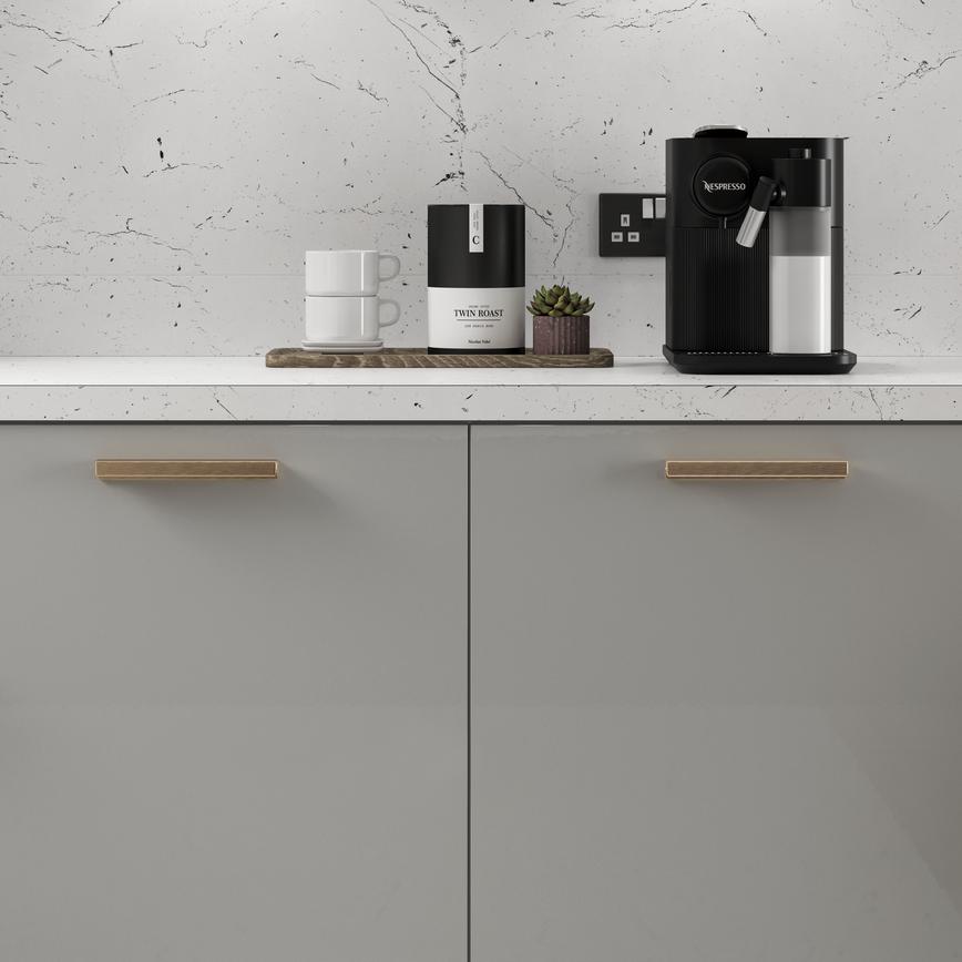 Greenwich Gloss Grey Handles Detail