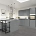 Greenwich Gloss Slate Grey Handleless EKES Peninsula Main Set Shot