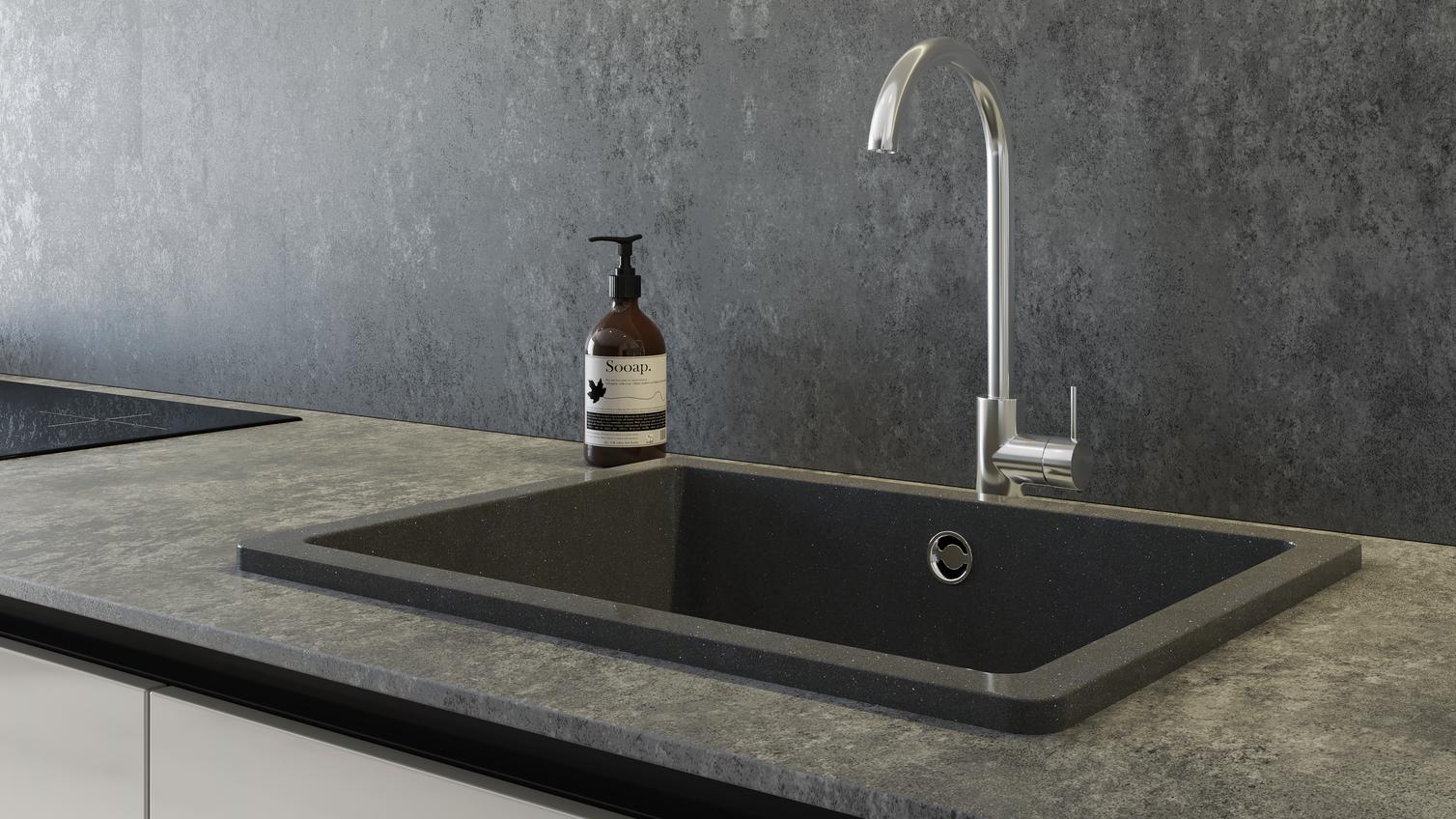 Greenwich Gloss Dove Grey Handleless Detail