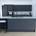 Greenwich Marine Blue Handleless Kitchen Island
