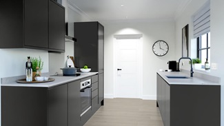 Greenwich Charcoal Handleless EKES Set Shot Galley