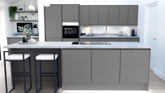 Greenwich Slate Grey Linear EKES Island