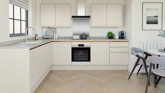 Greenwich Handleless Porcelain EKES LShaped