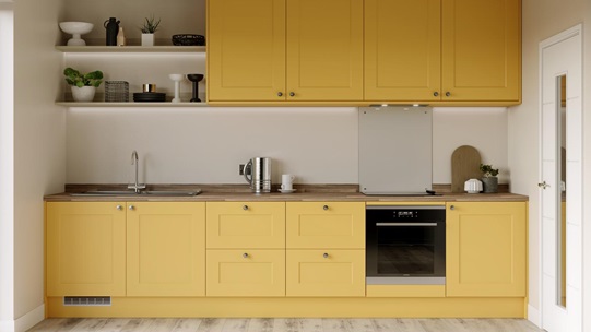 Chelford Paintable Mustard EKES Single Wall Main Set Shot