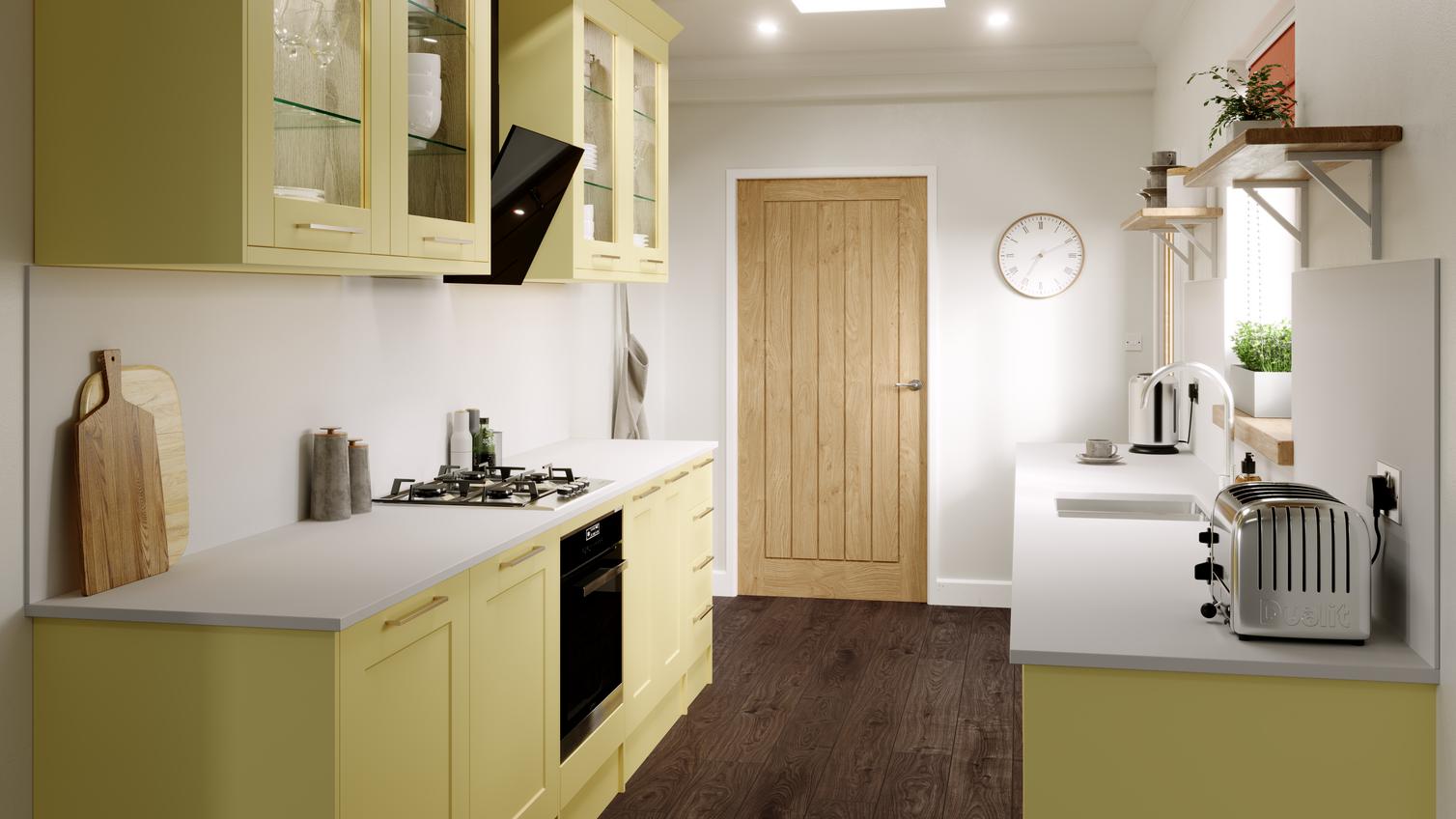 Chelford Paintable Yellow EKES Galley Main Set Shot