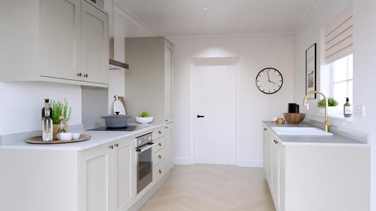 Chelford Dove Grey EKES Galley Main Set Shot