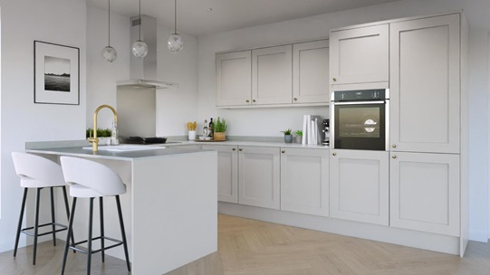 Chelford Dove Grey EKES Peninsula Main Set Shot