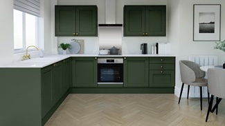 Chelford Fir Green EKES L-Shape