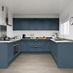 Chelford Marine Blue U-shaped Kitchen