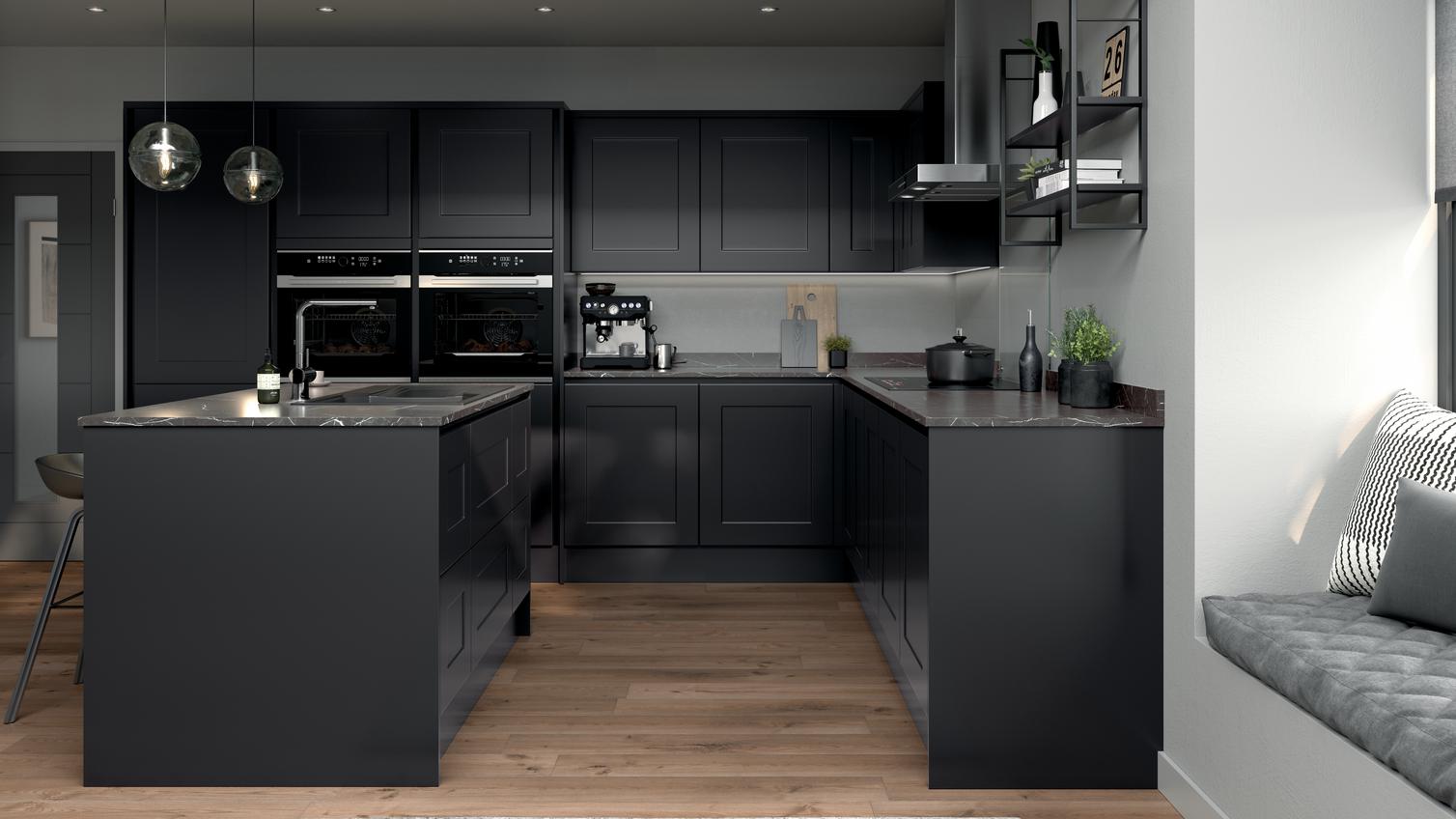 Chelford  Charcoal Handleless Kitchen Cameo