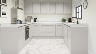 Chelford Dove Grey Handless EKES U Shape Main Set Shot