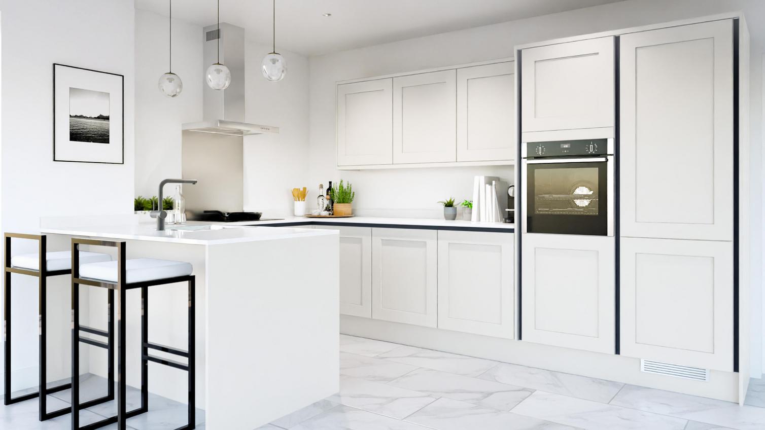 Chelford White Handless EKES Peninsula