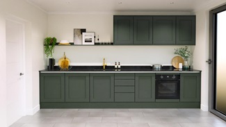 Chelford Fir Green Handleless EKES Single Wall