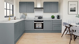 Chelford Dusk Blue Linear EKES L Shape