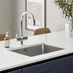 Chelford Navy Handleless Sink Detail