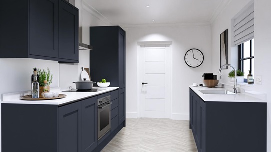 Chelford Navy Handless EKES Galley Main Set Shot