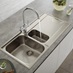 Franke Maris 1.5 Bowl Sink with Lamona Chrome Arroscia 3 in 1 Hot Water Tap