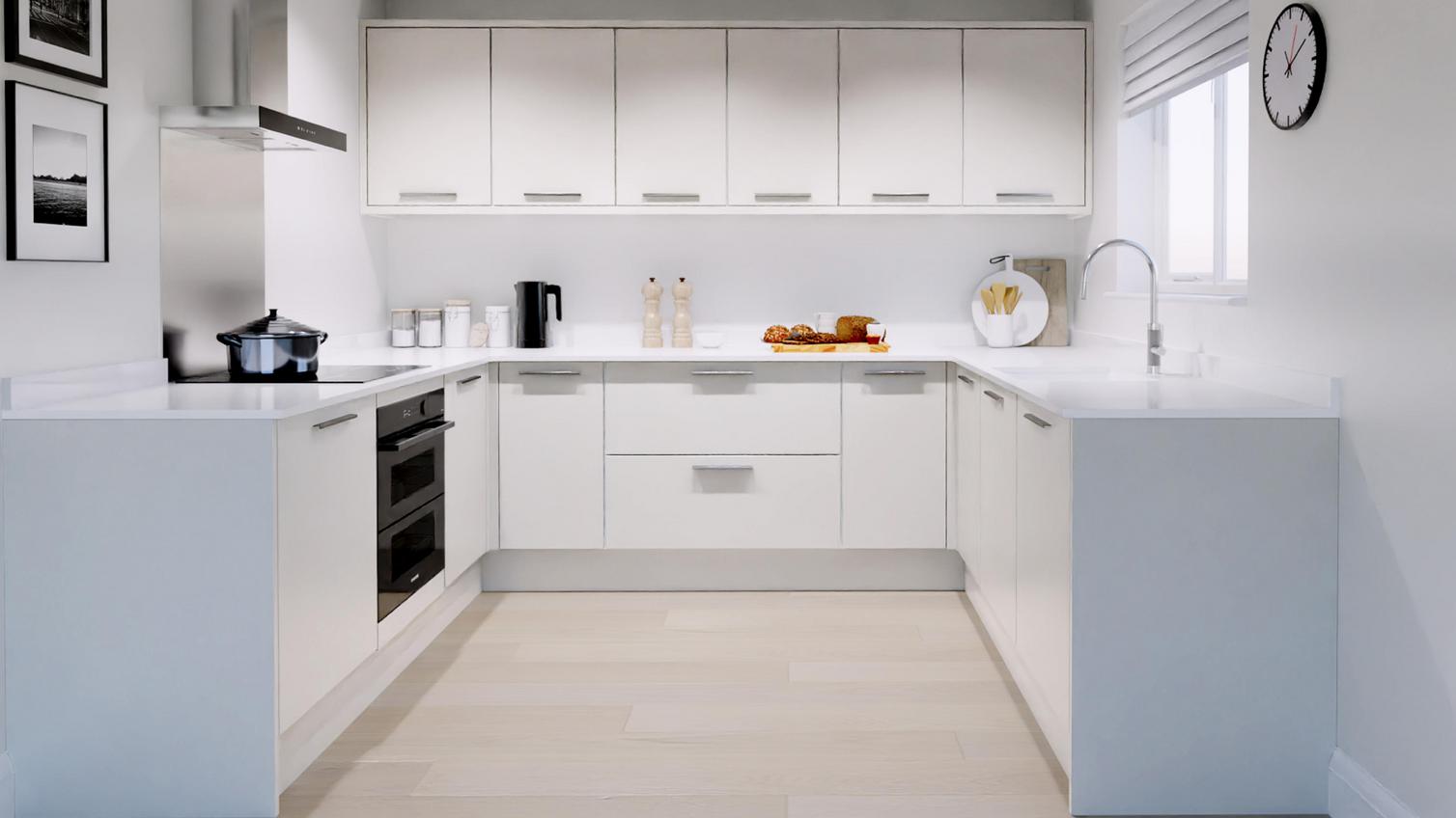 Hockley Super Matt White EKES U Shape Main Set Shot