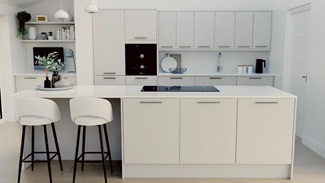 Hockley Super Matt White EKES Island Main Set Shot