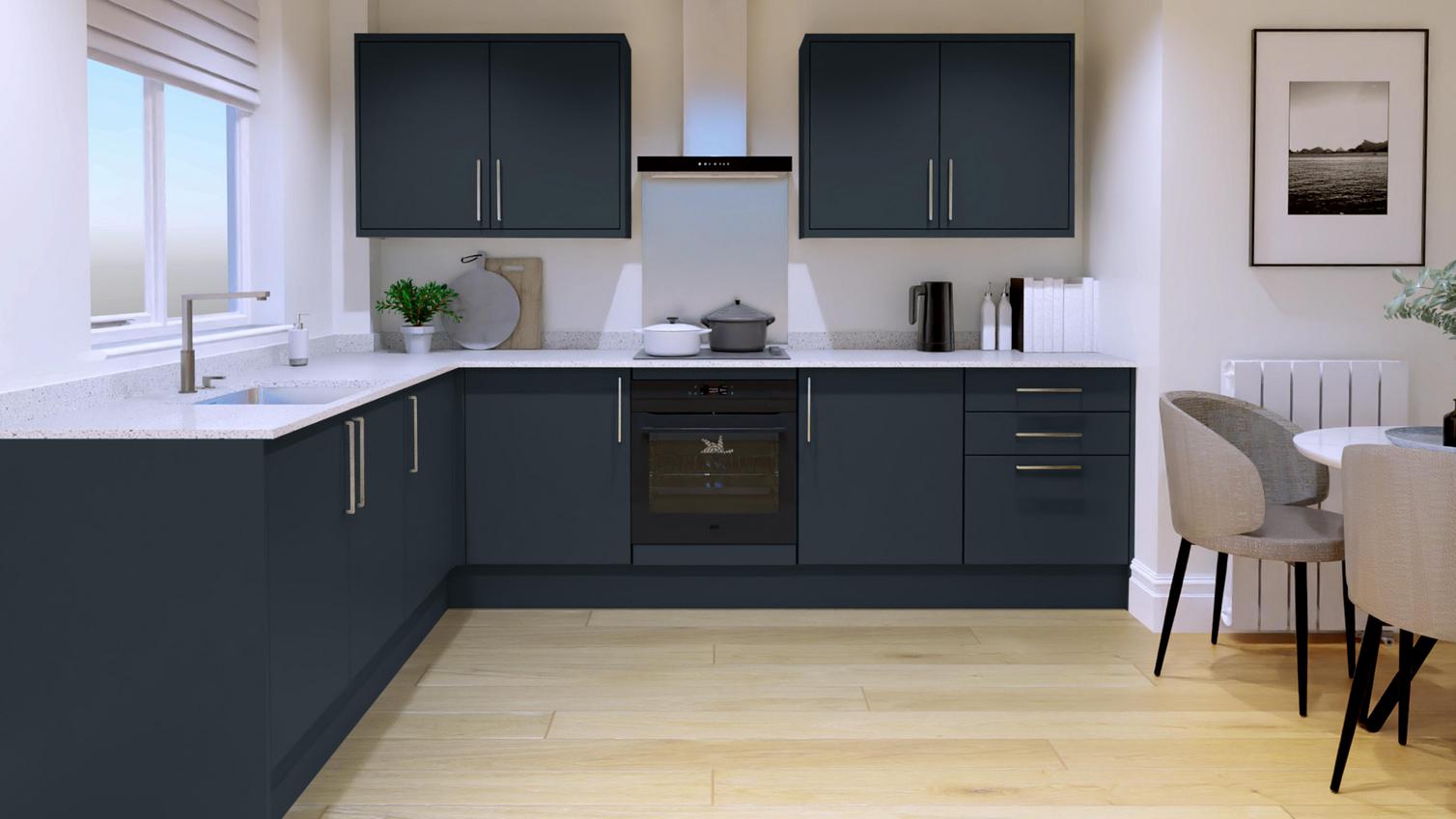 Hockley Super Matt Marine Blue EKES L-Shape