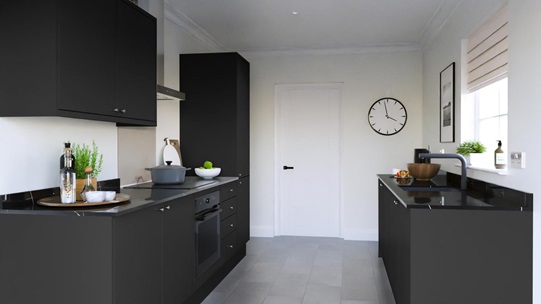 Hockley Super Matt Charcoal EKES Galley Main Set Shot