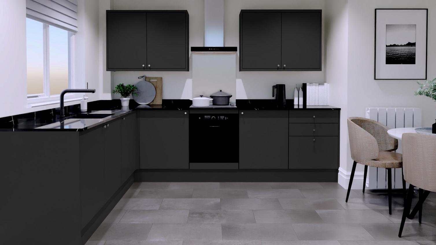 Hockley Super Matt Charcoal EKES L Shaped Main Set Shot